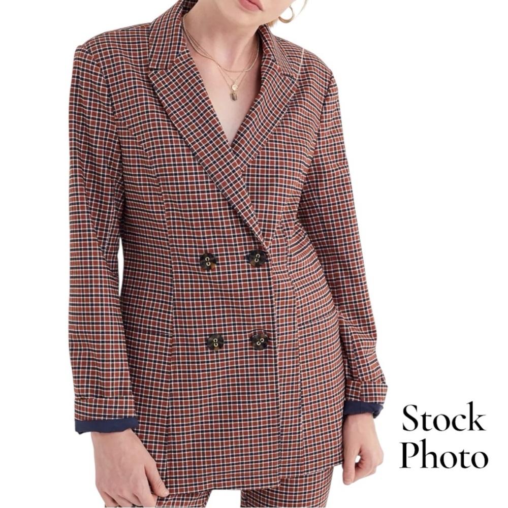 URBAN OUTFITTERS Jacques Plaid Double-Breasted Ladies Blazer Size M